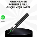 BUĞZ Yüksek Güçlü Yeşil Lazer Pointer 5000mW Şarjlı