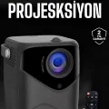 BUĞZ Yüksek HD Görünümlü Taşınabilir Projeksiyon Cihazı - Lisinya