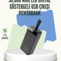BUĞZ Yüksek Kapasiteli 50.000 mAh Powerbank – Type-C, Lightning ve Micro USB Uyumlu, Çoklu Cihaz Şarj Özellikli
