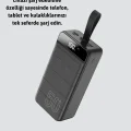  Yüksek Kapasiteli 50.000 mAh Powerbank – Type-C, Lightning ve Micro USB Uyumlu, Çoklu Cihaz Şarj Özellikli