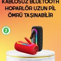  Yüksek Ses Kaliteli Kablosuz Hoparlör LED Işıklı