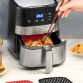 BUĞZ Yumurcak Shop® Siyah Isıya Dayanıklı Yıkanılabilir Silikon Fırın Ve Airfryer Kare Model Pişirme Matı 21,5 Cm