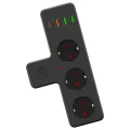 BUĞZ Yumurcak Shop Termal Akım Korumalı 3 Adet Soket,3 Adet USB ve 1 Adet Type-C Girişli 20w Priz Model 3397