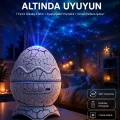 BUĞZ Yumurta Görünümlü Masa ve Gece Lambası Renk Değiştirebilen Projektör