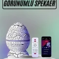 BUĞZ Yumurta Görünümlü Masa ve Gece Lambası Renk Değiştirebilen Projektör