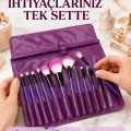 BUĞZ Yumuşak Fiber Kıllardan Oluşan 12li Makyaj Fırçası Seti Göz Farı Allık ve Kontür İçin
