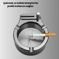 BUĞZ Yuvarlak Çakmaklı Küllük Dayanıklı Metal Yapı