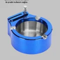 BUĞZ Yuvarlak Metal Küllük Çakmak Entegreli Dayanıklı Yapı Yeni Nesil