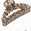 BUĞZ Zebra Desenli Oval Mandal Toka 8 cm