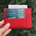 BUĞZ Zip Deri Fermuarlı Kartlık ZPCH ERC2 Kırmızı