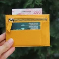  Zip Deri Fermuarlı Kartlık ZPCH FL12 Sarı
