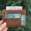  Zip Deri Fermuarlı Kartlık ZPCH G2 Kahve