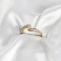 BUĞZ Zirkon Taşlı Gold Renk Pirinç Yüzük
