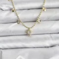 BUĞZ Zirkon Taşlı Kutup Yıldızı Model Pirinç Gold Renk Kadın Kolye