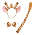 BUĞZ Zürafa Kosümü Aksesuar Seti 3 Lü - Taç Papyon Kuyruk