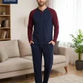 Ds Damat 2603 Erkek Mavenck Uzun Kol Pijama Takımı