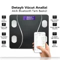 Dijital Baskül Yağ Su Kas Vücut Kitle Endeksi Kilo Ölçer Pilli Bluetoothlu