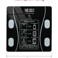 Dijital Baskül Yağ Su Kas Vücut Kitle Endeksi Kilo Ölçer Tartı