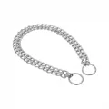 Doggie Eğitim Serisi Çift Sıra Boğma Zincirli Köpek Boyun Tasması - 2,5x35-45cm Chrome