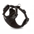 Doggie Havalı Ped Dokuma Köpek Göğüs Tasması 30/35 cm Siyah