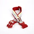 Doggie Pati Desenli Dokuma Köpek Boyun Tasması 3 cm x 36-60 cm Kırmızı