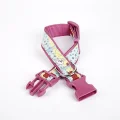 Doggie Pati Desenli Dokuma Köpek Boyun Tasması 3 cm x 36-60 cm Mor
