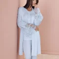 Espuar 757 Penye 3lü Sabahlık Pijama Takımı