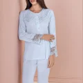 Espuar 757 Penye 3lü Sabahlık Pijama Takımı