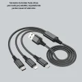 Evrensel 3 Başlıklı Şarj Kablosu – iPhone Huawei Samsung İçin
