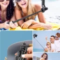 Fotoğraf Makinası Ve Telefon Takılabilen 2si 1 Arada 2.2m Uzayan Selfie Çubuğu Kumandalı Tripod