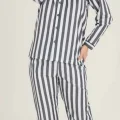 Freshness 4007 Kadın Uzun Kol Çizgili Gaffuriye Pijama Takımı