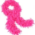 Fuşya Renk Kabarık Kalın Otriş Boa Tüy 6 cm Genişlik 180-200 cm Uzunluk