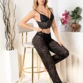 Gallipoli 32334 Kadın Danteelli Sabahlık Bralet, Pantolon Takım