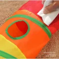 Gökkuşağı Desenli  Kedi Oyun Tüneli, Katlanabilir 125 cm