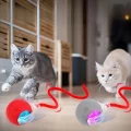 Hareketli Şarjlı Işıklı 360 Derece Dönen Akıllı Oyun Topu Kuyruklu İnteraktif Kedi Köpek Oyun Topu