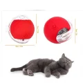 Hareketli Şarjlı Işıklı 360 Derece Dönen Akıllı Oyun Topu Kuyruklu İnteraktif Kedi Köpek Oyun Topu