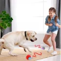 Hareketli Şarjlı Işıklı 360 Derece Dönen Akıllı Oyun Topu Kuyruklu İnteraktif Kedi Köpek Oyun Topu