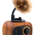 Genel Ürün B5 Nostaljik Mini Gramafon Radyo Usb Aux Bluetooth Radyo Yüksek Ses Kalitesi
