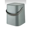 Genel Ürün 8 Lt Click Kapaklı Tutma Saplı Iç Kovalı Tezgah Üst Mutfak Çöp Kovası - Gri (büyük Boy)