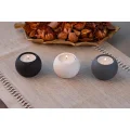 Genel Ürün 3 Renk El Yapımı Beton Tealight Mumluk Set ( 3 Adet Mum Hediye )