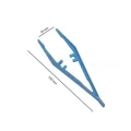 Genel Ürün Penset 13 cm Plastik Mavi -Tıbbi Sülük Cımbızı Küt Uçlu Dişli Düz Sülük Cımbızı, Cımbız