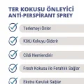 Genel Ürün El,ayak, Koltuk Altı Terleme Önleyici Sprey Terleme Ve Ter Kokusu Önleyici Sprey Deodorant 100 ML