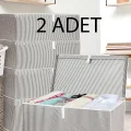 Genel Ürün 2 Adet Mega Kutu Hurç 60*40*30 Cm - Tela - 2 - Gri