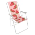 Genel Ürün Beyaz Carıbbo 1060 Plaj Sandalyesi - Karpuz Tek Kişilik Tekli