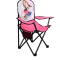 Genel Ürün Tek Kişilik Mini Çocuk Katlanır Çantalı Kamp Sandalyesi Pembe Tekli Pembe Metal Çocuk Kamp Sandalye