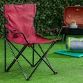 Genel Ürün Taşıma Çantalı Katlanır Kamp Sandalyesi Bordo 0,5 - 3 kg Metal Bordo Tekli Tek Kişilik