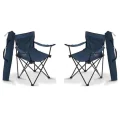 Genel Ürün Tek Kişilik Katlanır Kamp Sandalyesi 2 Adet - Lacivert 0,5 - 3 kg Taşıma Çantalı Metal 2li Laciver