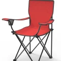 Genel Ürün Tek Kişilik Kamp Sandalyesi - Katlanır Sandalye Metal Katlanabilir Tekli Kırmızı