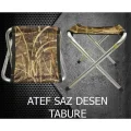 Genel Ürün Tekli Atef Outdoor Katlanabilir Tabure Tek Kişilik Metal Kahverengi