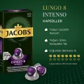 Genel Ürün Lungo 8 Intenso Nespresso Uyumlu Alüminyum Kapsül Kahve 10 Adet X 3 Paket